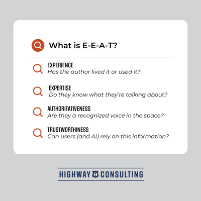 What is E-E-A-T _ Is AI Search Reshaping B2B Marketing _ Highway 9 Consulting